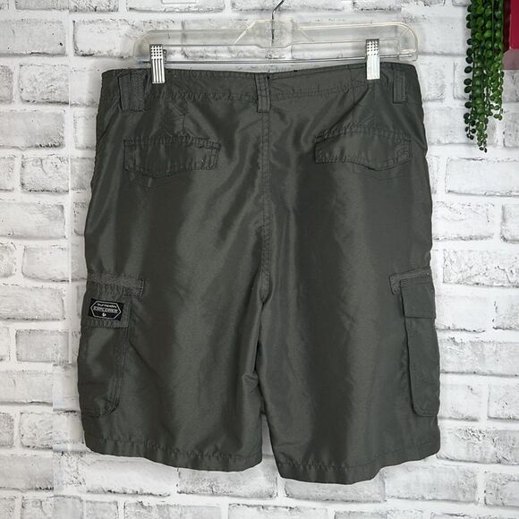 Burnside Dark Gray Quick Dry Stretch Cargo Shorts Size 32 - Picture 3 of 5